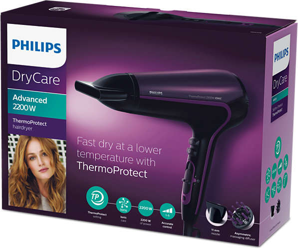 Secador Philips DryCare ThermoProtect ION Care Collection de 2200W - El  Bunkker