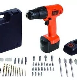 Kit De Taladro A Bateria 3/8'' Black + Decker Con 50 Accesorios