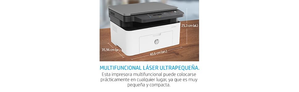 Impresora Multifuncion Laser Monocromo HP LaserJet MFP 135W - El Bunkker