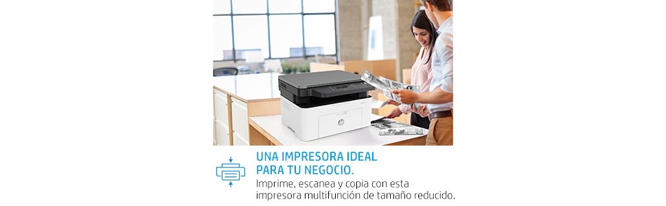 Impresora Multifuncion Laser Monocromo HP LaserJet MFP 135W - El Bunkker