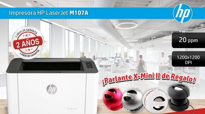 Impresora Laser HP LaserJet M107A - El Bunkker
