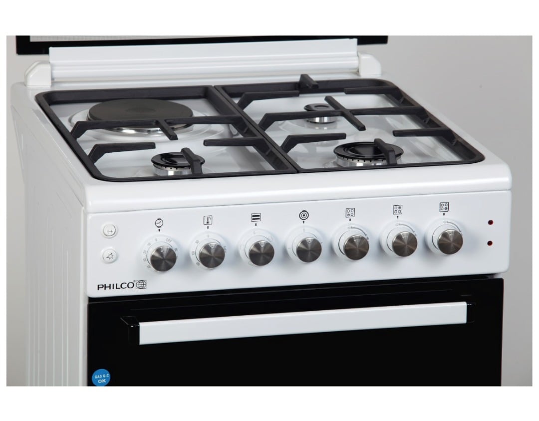 Cocina Combinada 3 Hornallas y 1 Disco Eléctrico Blanca Philco - El Bunkker