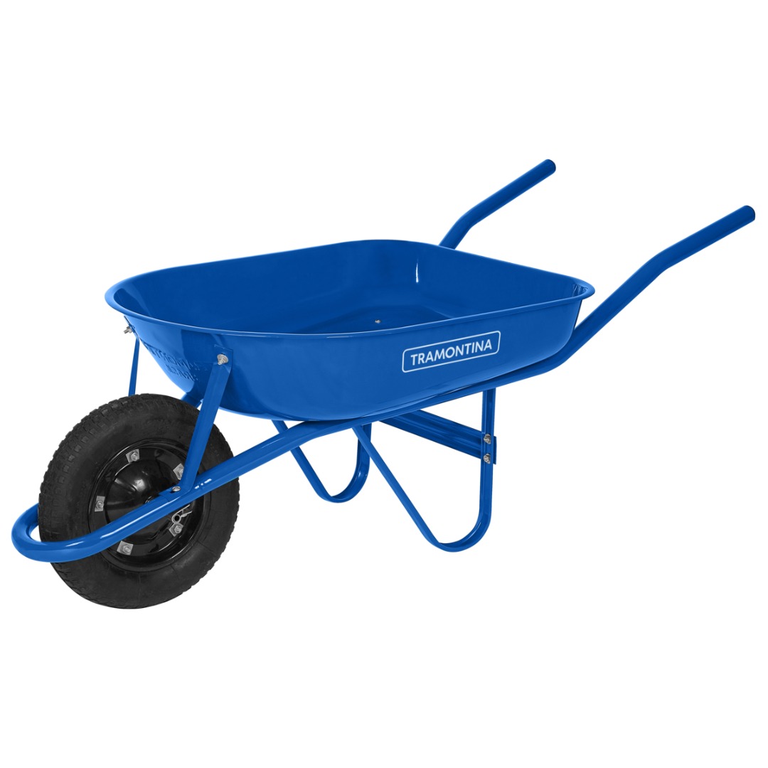 Carretilla Metal Azul 55Lt.C/Rueda Inflable Tramontina 77704/432