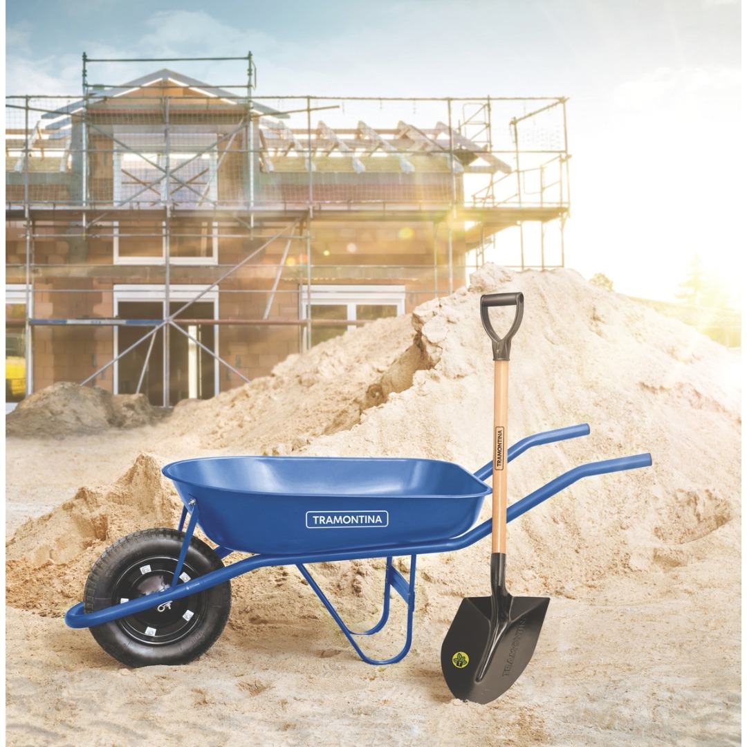 Carretilla Metal Azul 55Lt.C/Rueda Inflable Tramontina 77704/432 - Imagen 3