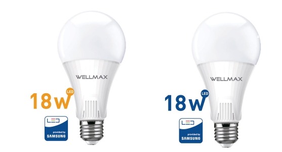 Pack de 12 Bombitas Led 18W Luz Blanca Calido/Frio Wellmax
