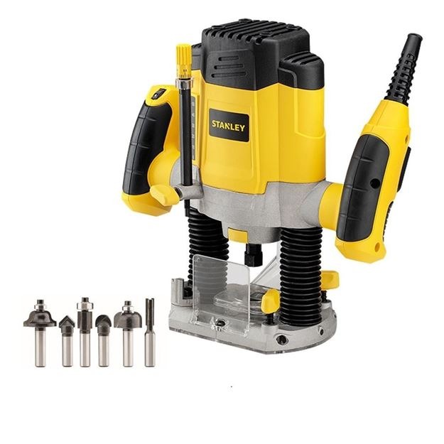 Rebajador-Router Stanley 1200W C/ Guia y 6 Fresas