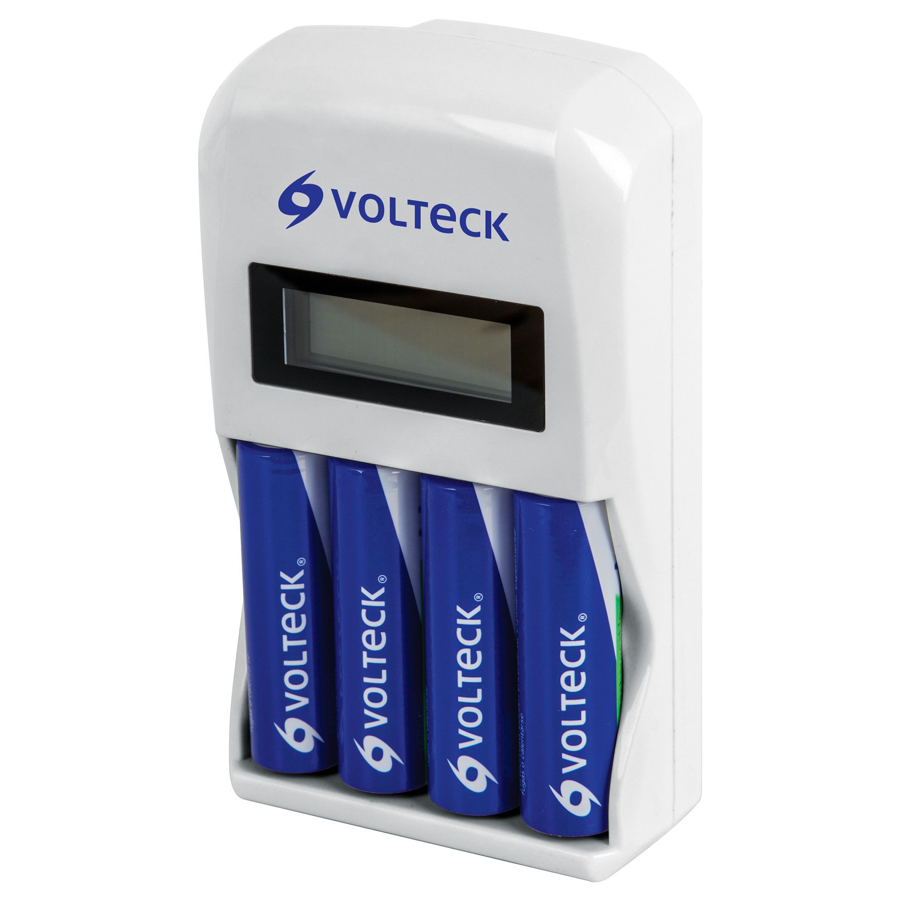 Cargador de Pilas AAA y AA con Display y 4 Pilas AA Incl 3.5HS" VOLTECK