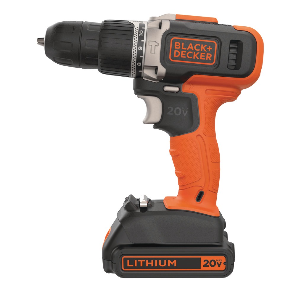 Taladro Atornillador Black + Decker Percutor 3/8 Bateria Ion Litio 20V