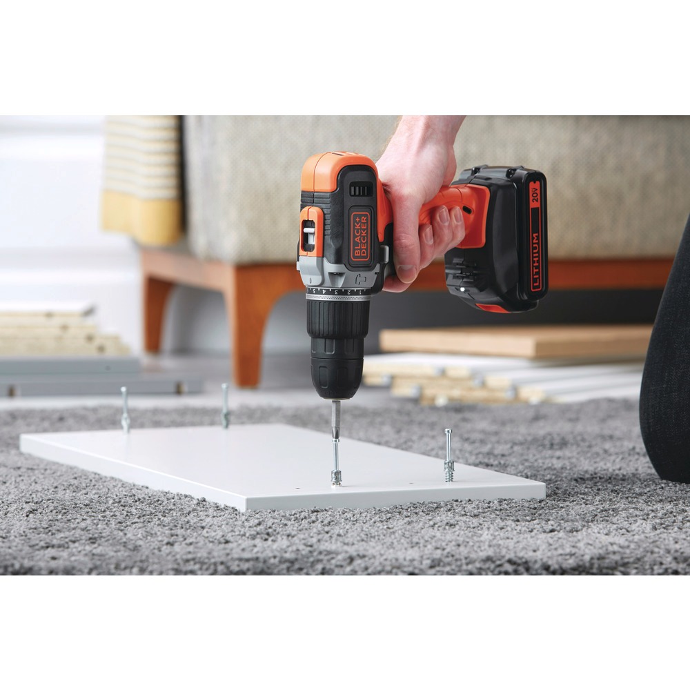 Taladro Atornillador Black + Decker Percutor 3/8 Bateria Ion Litio 20V - Imagen 4
