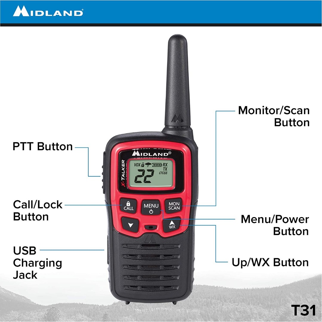 2 Radios Walkie Talkies Midland T31VP con 22 Canales - Imagen 5