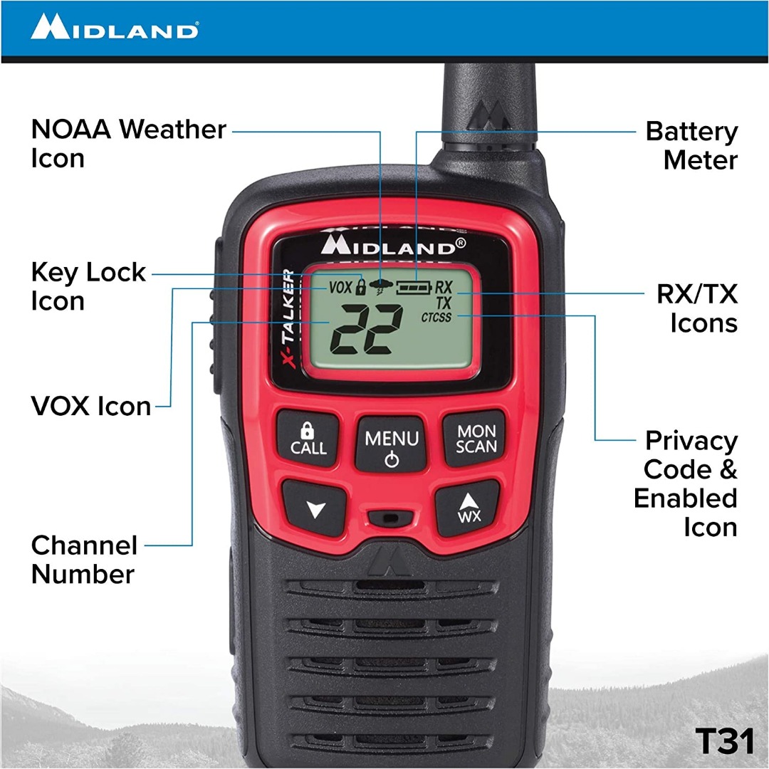 2 Radios Walkie Talkies Midland T31VP con 22 Canales - Imagen 6
