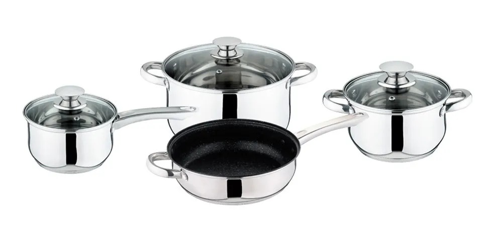 Juego de Bateria de 07 Piezas en Acero Inoxidable