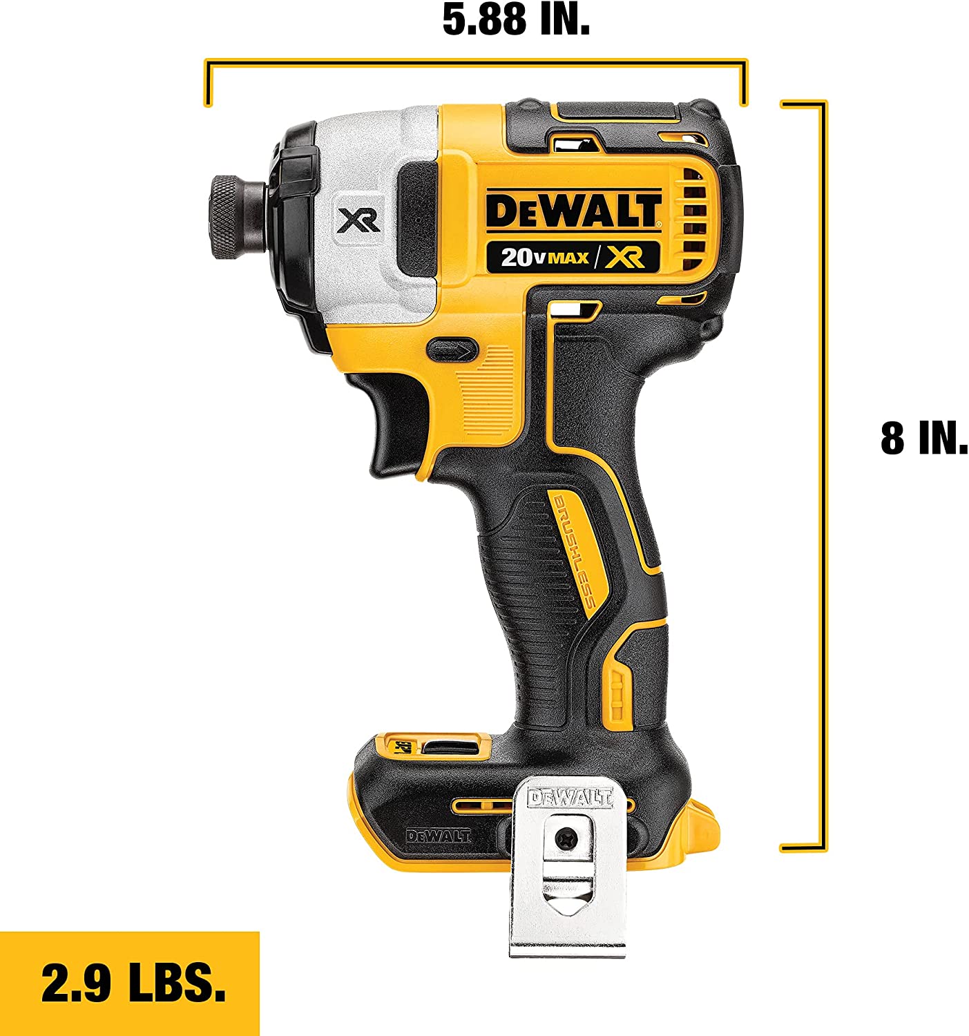 Atornillador Dewalt Impacto 20v XR S/Cargador S/Baterias - Imagen 7