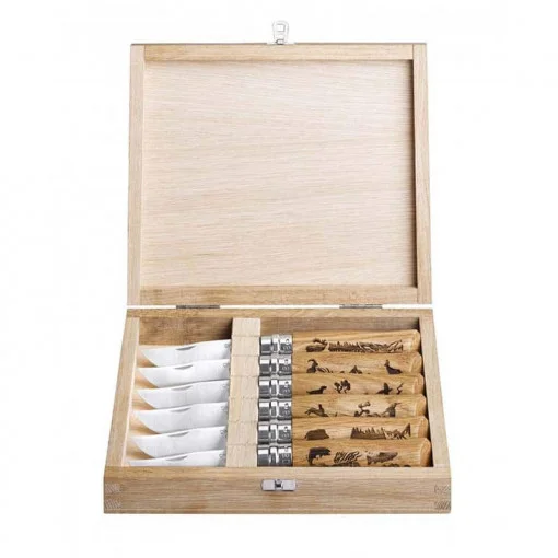 Caja de Madera Opinel con 6 Navajas N°08 Animalia - Imagen 2