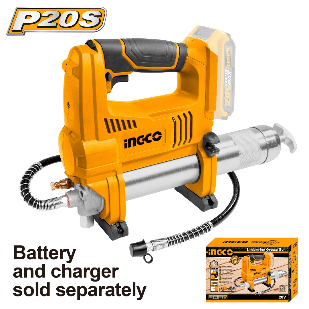 Pistola Engrasadora Ingco A Bateria 20V P20S GGLI2010