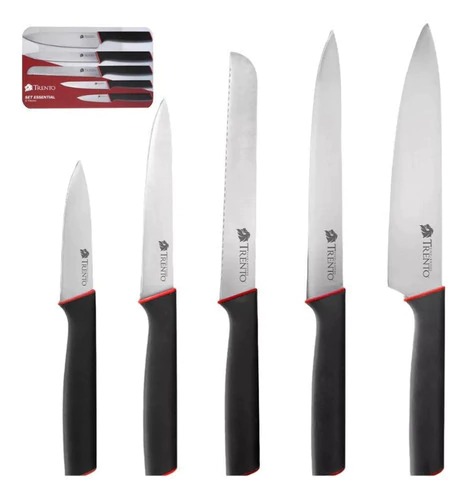 Set De Cuchillos Trento Essential 5 Piezas Giftbox Chef Cocina En Caja Imantada