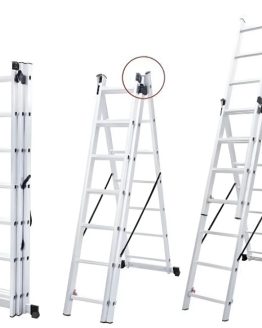 Escalera de Aluminio Coliza 3 Tramos Altura 5.16 Metros