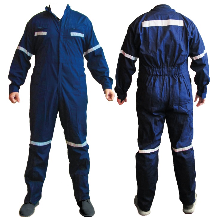 Mameluco Overol Azul Slender (poplín)Con Cinta Reflectiva