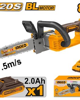 Mini Motosierra Ingco A Bateria 20V 8" Con 1 Bateria Y 1 Cargador