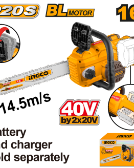 Motosierra A Bateria Ingco 40V P20S 16" CGSLI40168 Sin Bateria Sin Cargador