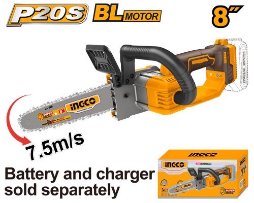 Mini Motosierra Ingco A Bateria 20V 8" Sin Bateria Sin Cargador CGSLI2085