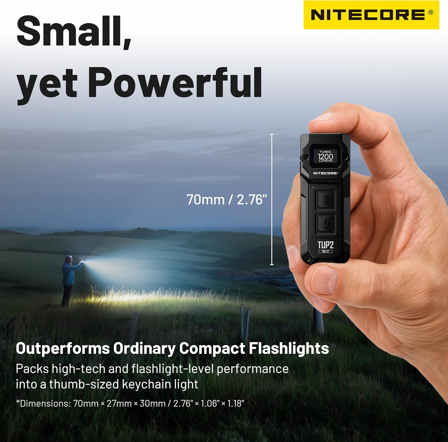 Linterna De Llavero Nitecore TUP2-1200 Lúmenes Con Luz Inteligente De Tres Temperaturas De Color - Imagen 4