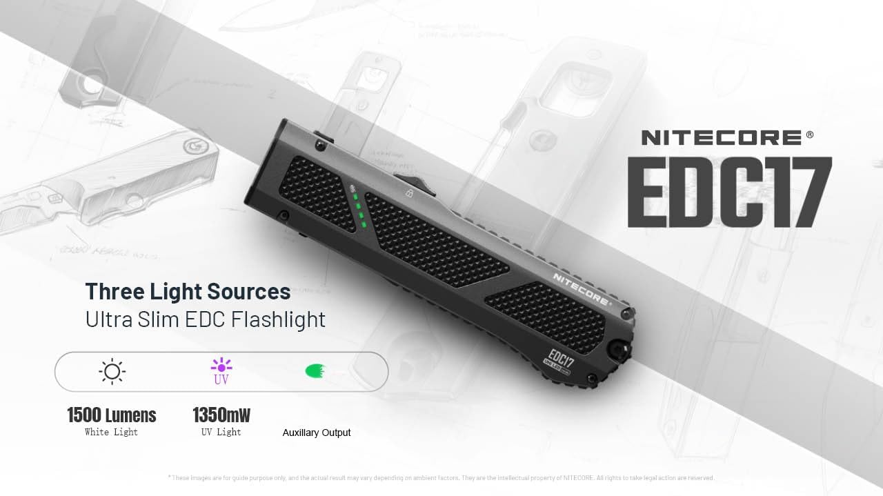 Linterna Edc Nitecore EDC17 1500 lúmenes Utrafina Con Tres Fuentes De Luz - Imagen 3