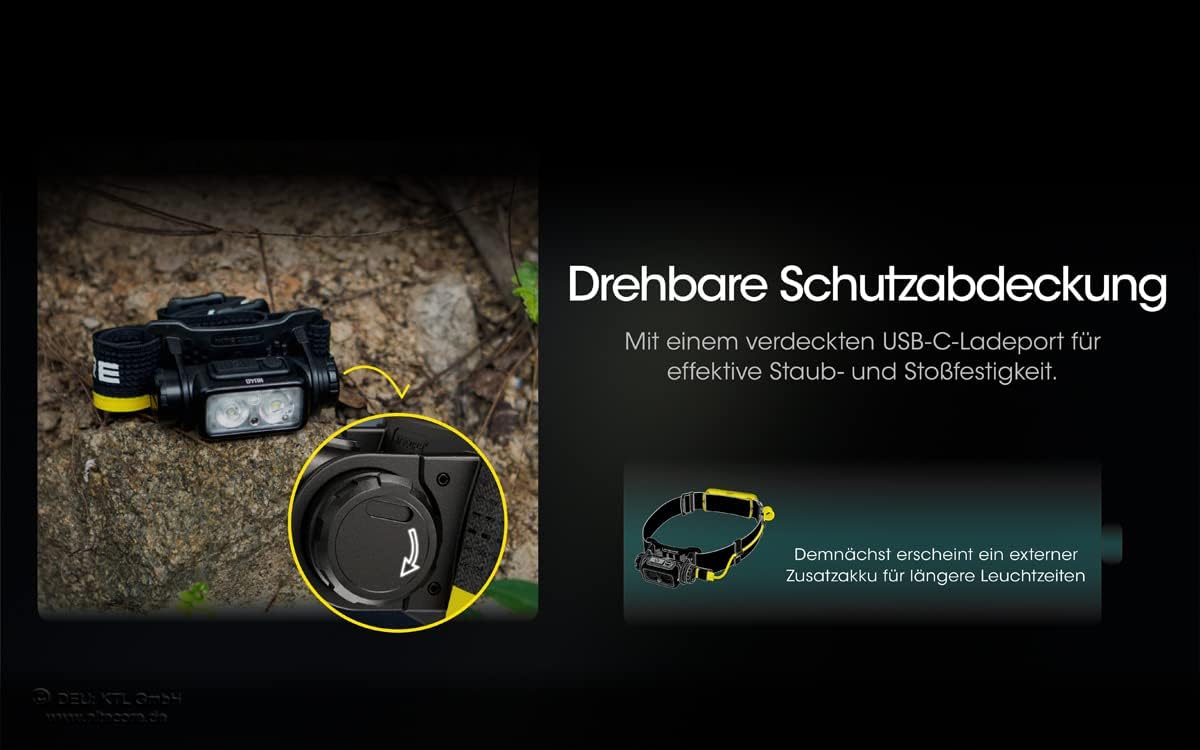 Linterna Frontal Nitecore NU40-1000 Lúmenes Recargable USB-C De Alto Rendimiento - Imagen 7