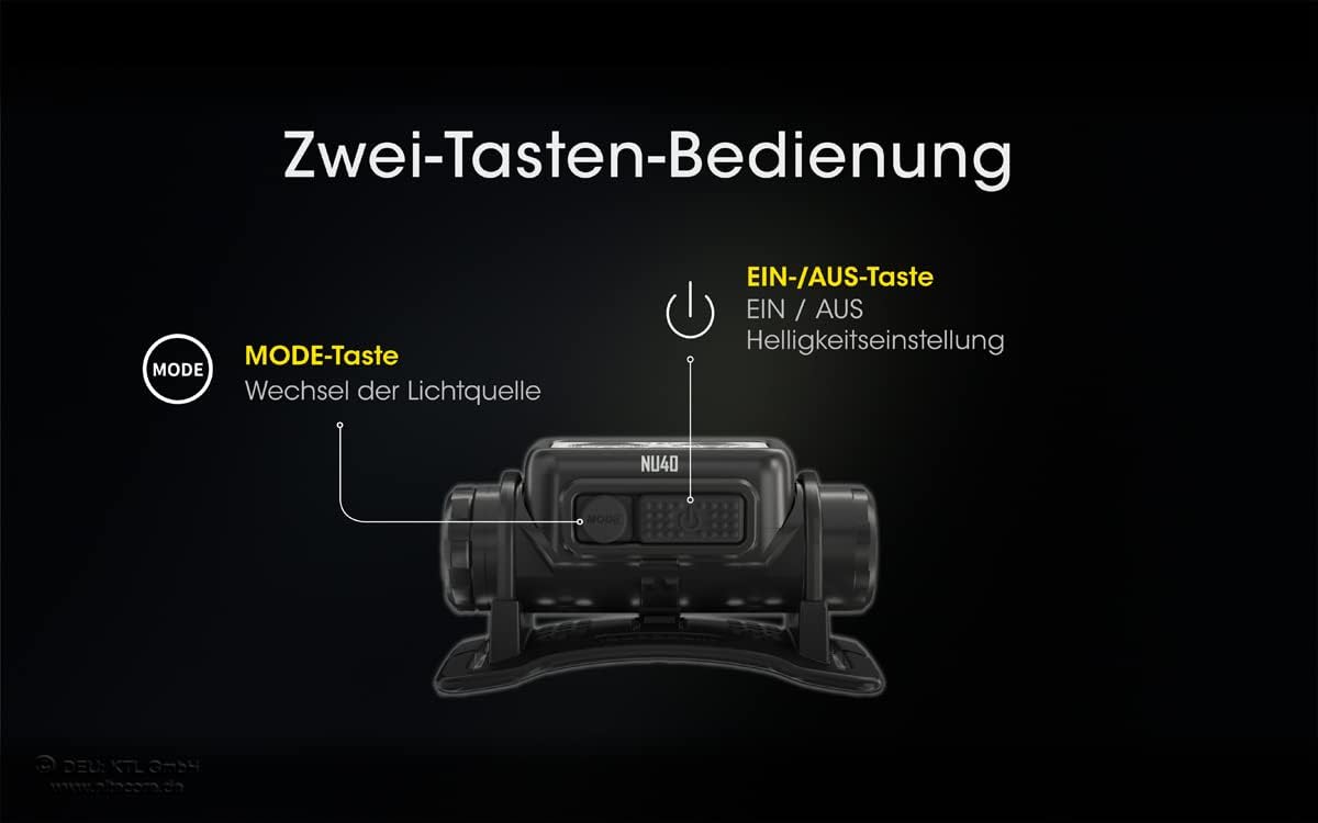 Linterna Frontal Nitecore NU40-1000 Lúmenes Recargable USB-C De Alto Rendimiento - Imagen 8