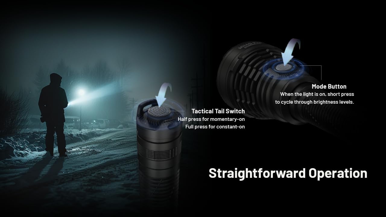 Linterna Nitecore MH40 Pro De Caza De Largo Alcance 3500 Lúmenes Recargable - Imagen 7