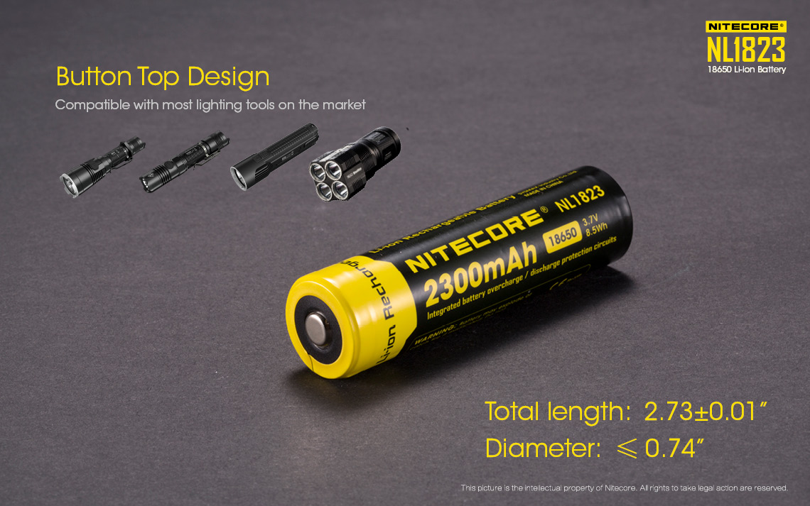 Set Bateria Li-Ion Nitecore NL1823 Recargable 2300 mAh De Alto Rendimiento X 2 - Imagen 2