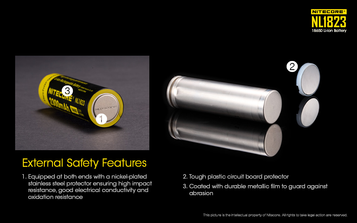 Set Bateria Li-Ion Nitecore NL1823 Recargable 2300 mAh De Alto Rendimiento X 2 - Imagen 4